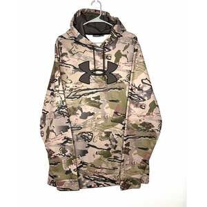Under Armour Ridge Reaper Barren Camo Hoodie Men's XL Tall Big Logo Outdoors